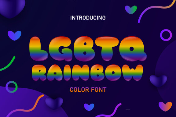 LGBTQ Rainbow Color Fonts