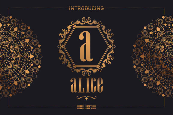 Alice Monogram Decorative Fonts