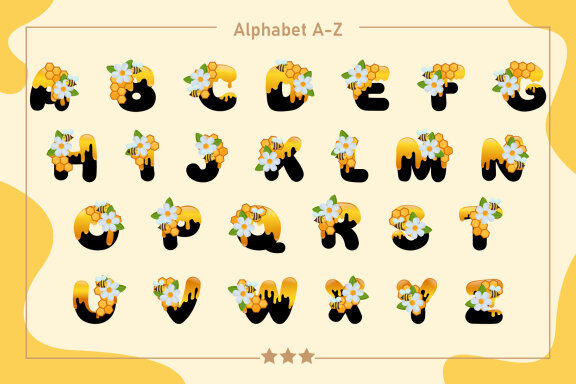 Honey Bee Color Fonts