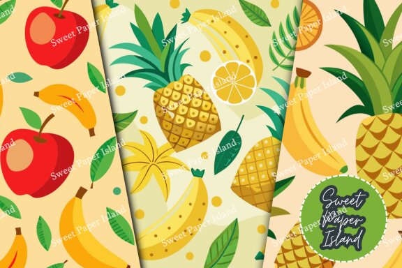 6 FREE Digital Papers - Fruit Club