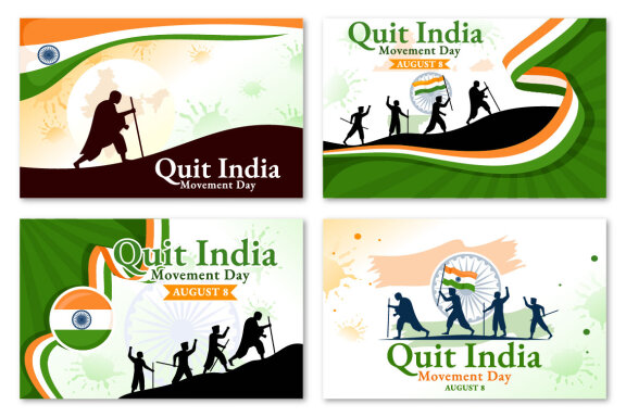 9 Quit India Movement Day Illustration