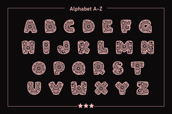 ABC Mandala Fonts