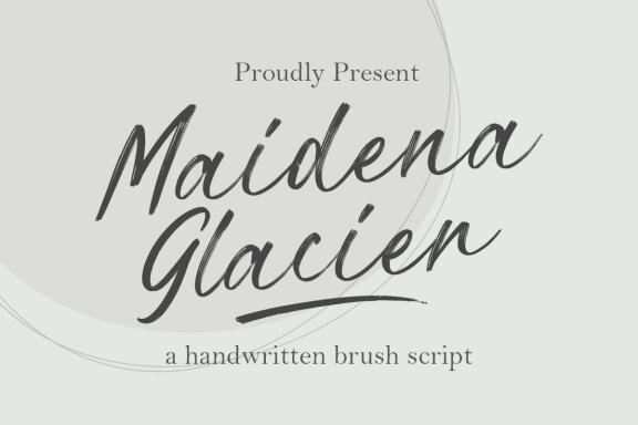 Maidena Glacier - Handwritten Brush Script