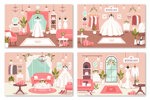 9 Wedding Shop Illustration