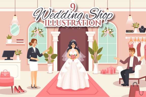 9 Wedding Shop Illustration