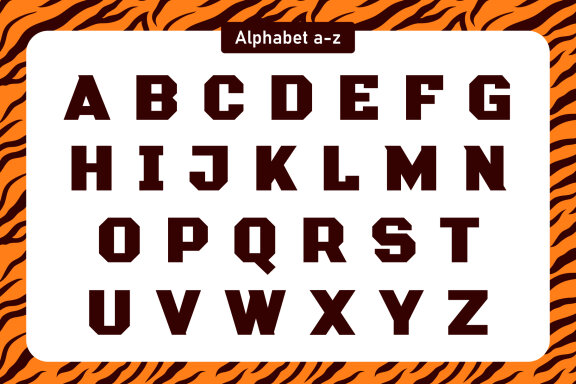 Bengal Tiger Decorative Font