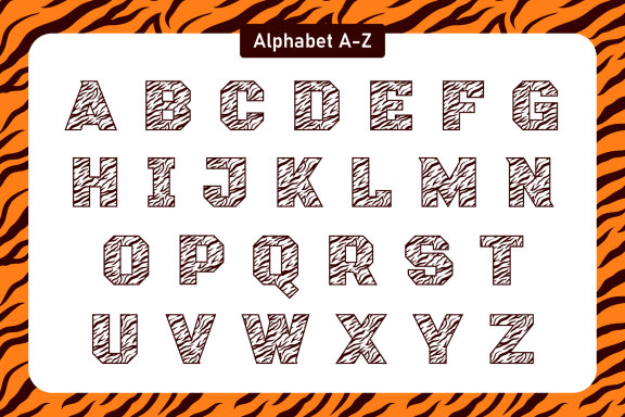Bengal Tiger Decorative Font