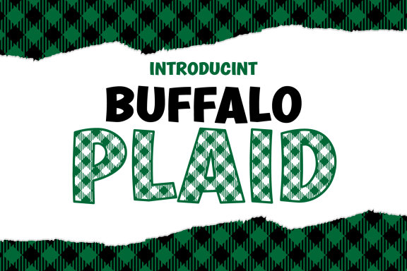 Buffalo Plaid Decorative Fonts