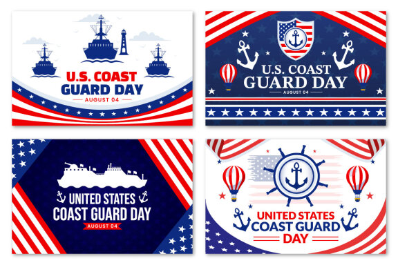13 United States Coast Guard Day Illustration