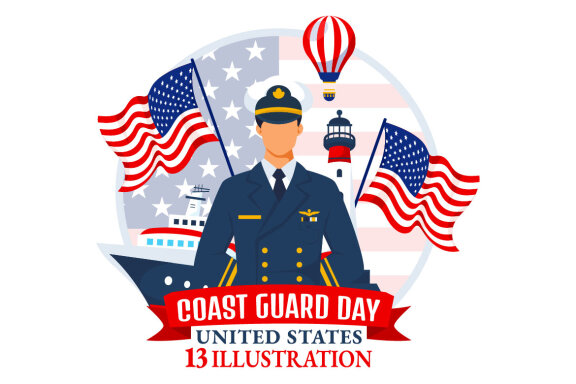 13 United States Coast Guard Day Illustration