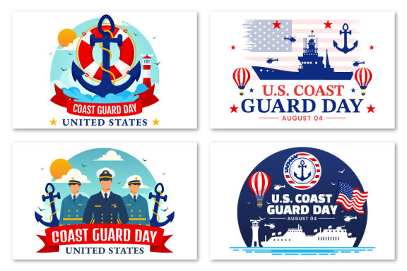 13 United States Coast Guard Day Illustration