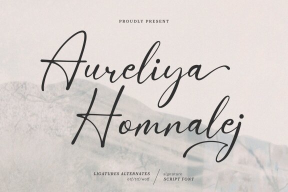 Aureliya Homnalej | Elegant Script