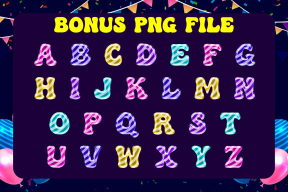 Balloon Groovy Bitmap and Color Font