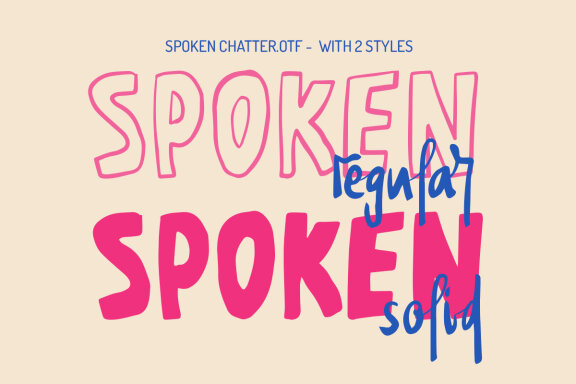 Spoken Chatter Font Duo