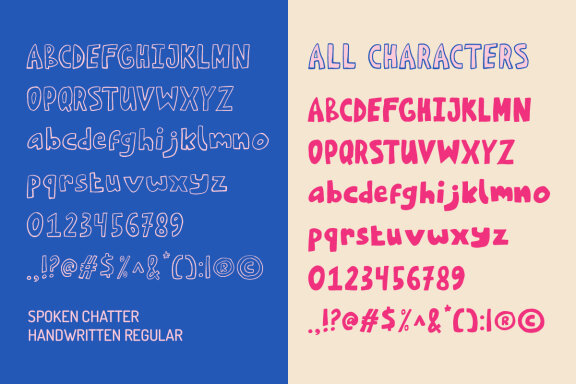 Spoken Chatter Font Duo