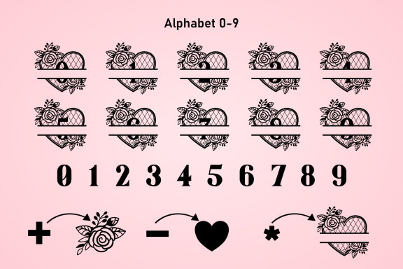 Love Monogram Decorative Font