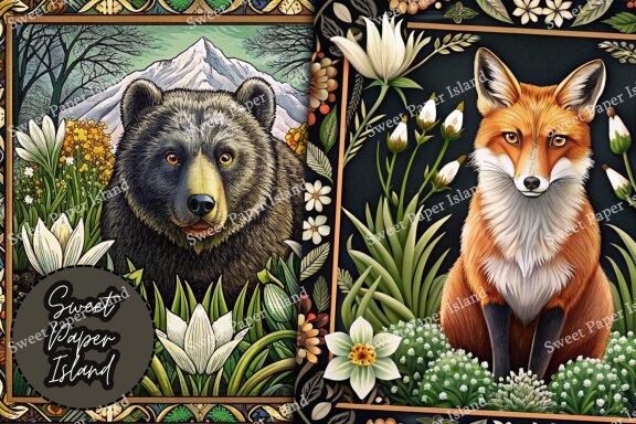 Pack Of 15 Digital Papers - Guardians of the Ancient Forest 