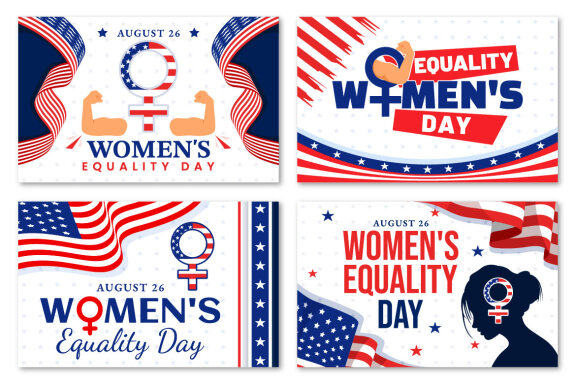 14 Women Equality Day in United States Illustration