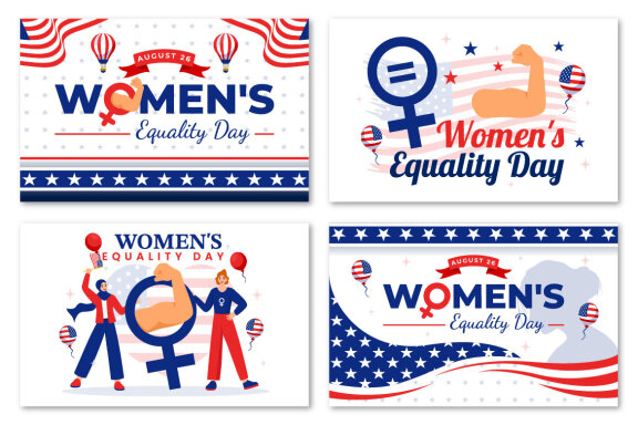 14 Women Equality Day in United States Illustration