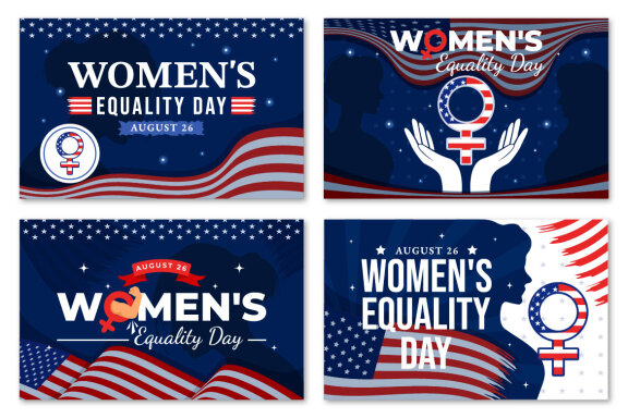 14 Women Equality Day in United States Illustration