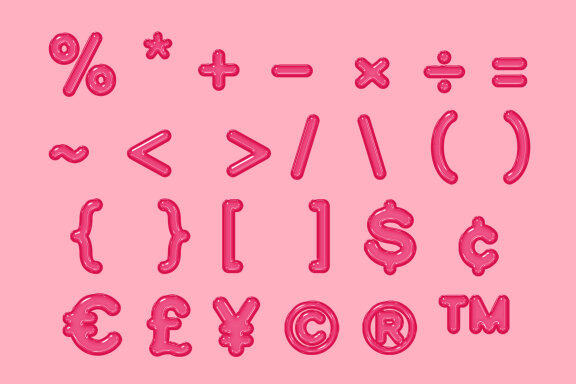 Pink Jelly Bitmap Font