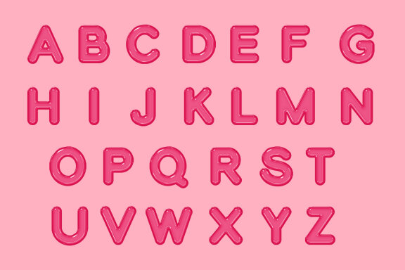 Pink Jelly Bitmap Font