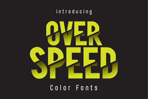Over Speed Color Font