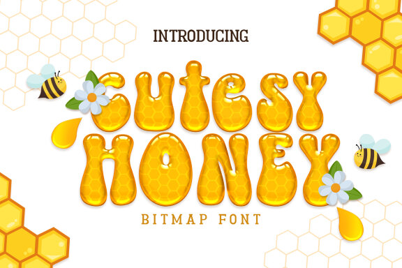 Cutesy Honey Bitmap Font