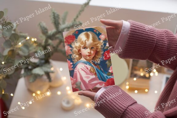 Set Of 10 Digital Papers - The Divine Child In Watercolor