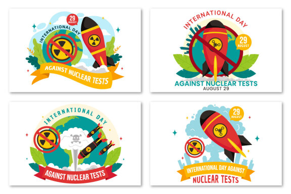 14 Day of Against Nuclear Tests Illustration