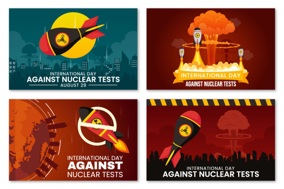 14 Day of Against Nuclear Tests Illustration