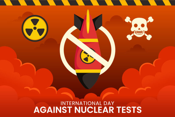 14 Day of Against Nuclear Tests Illustration