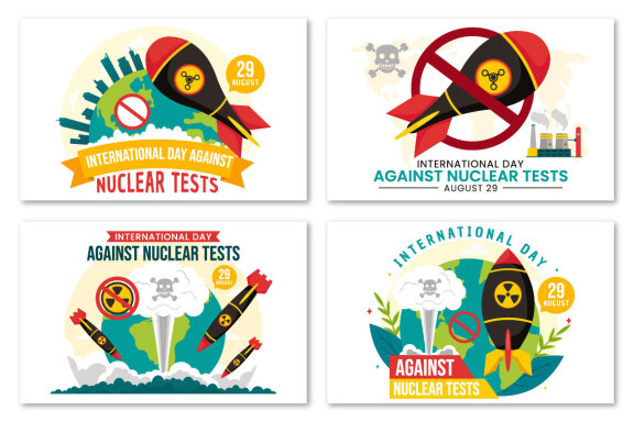 14 Day of Against Nuclear Tests Illustration