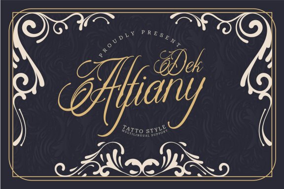 Alfiany Dek | Tattoo Font