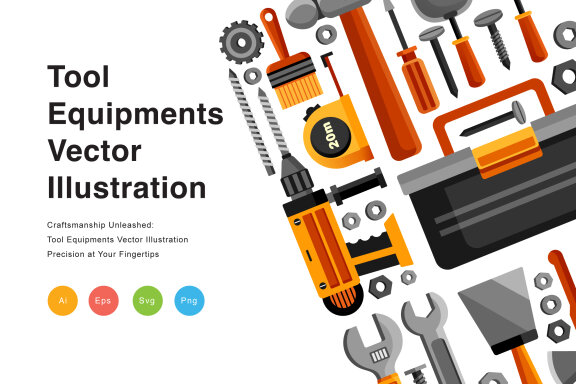 Tool Equipments Vector Illustration