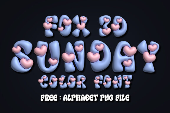 Fox Sunday 3D Color Font