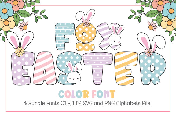 Fox Easter Color (4 Bundle) Fonts