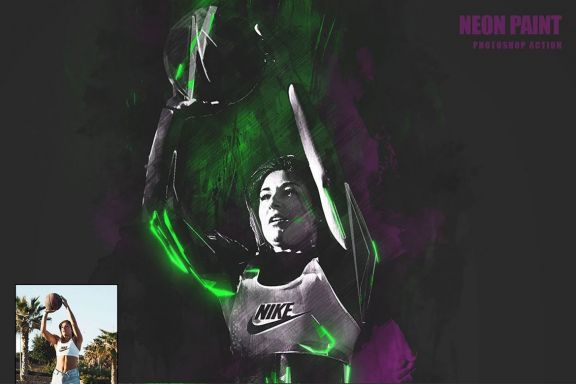 Neon Paint Photoshop Action