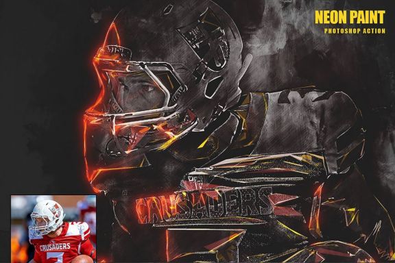 Neon Paint Photoshop Action