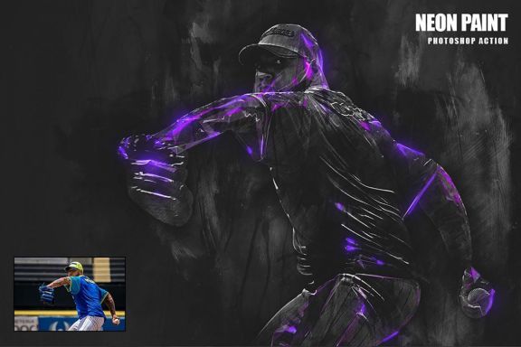 Neon Paint Photoshop Action