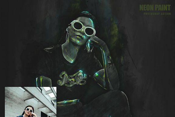 Neon Paint Photoshop Action