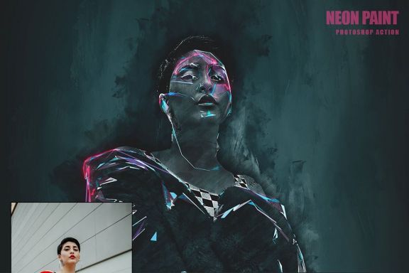 Neon Paint Photoshop Action