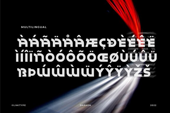 Darken - Futuristic Font