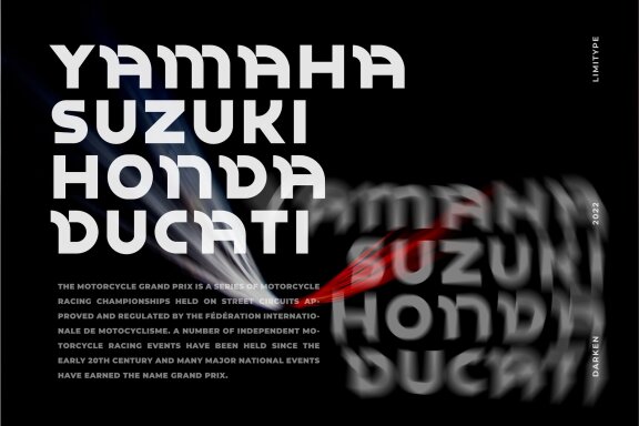 Darken - Futuristic Font