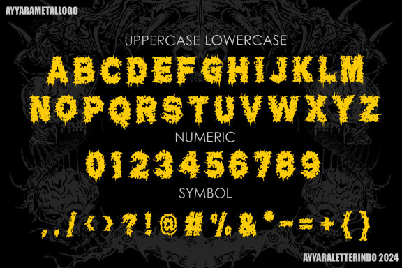 MISERY INJEX | DEATH METAL FONT