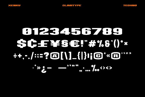 Xenku - Modern Techno Typeface