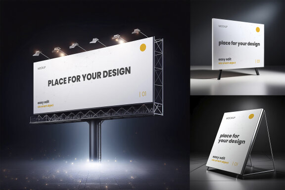 Billboards isolated Mockups