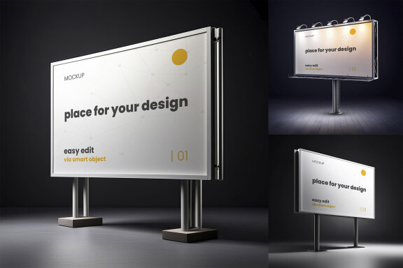 Billboards isolated Mockups