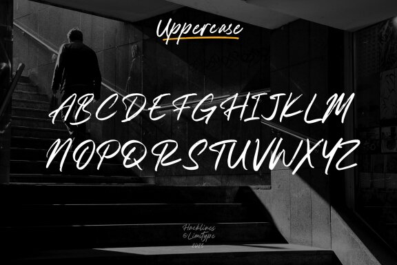 Hacklines - Handrawn Script Font