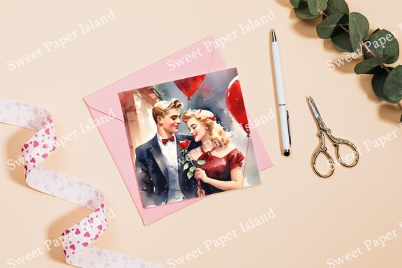 6 FREE Digital Papers - Couple On Romantic Date